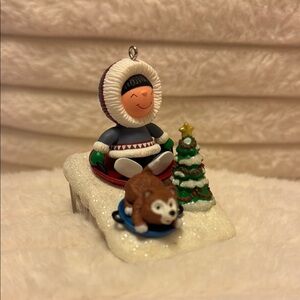 Frosty Friends by Hallmark Ornament with Eskimo and Husky in Box